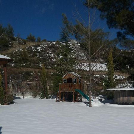 Villa Agros Timber Log House Exterior foto
