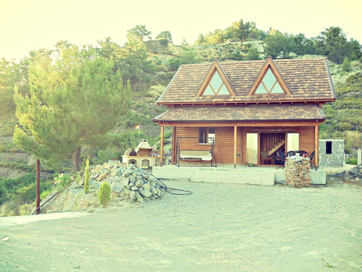 Villa Agros Timber Log House Exterior foto