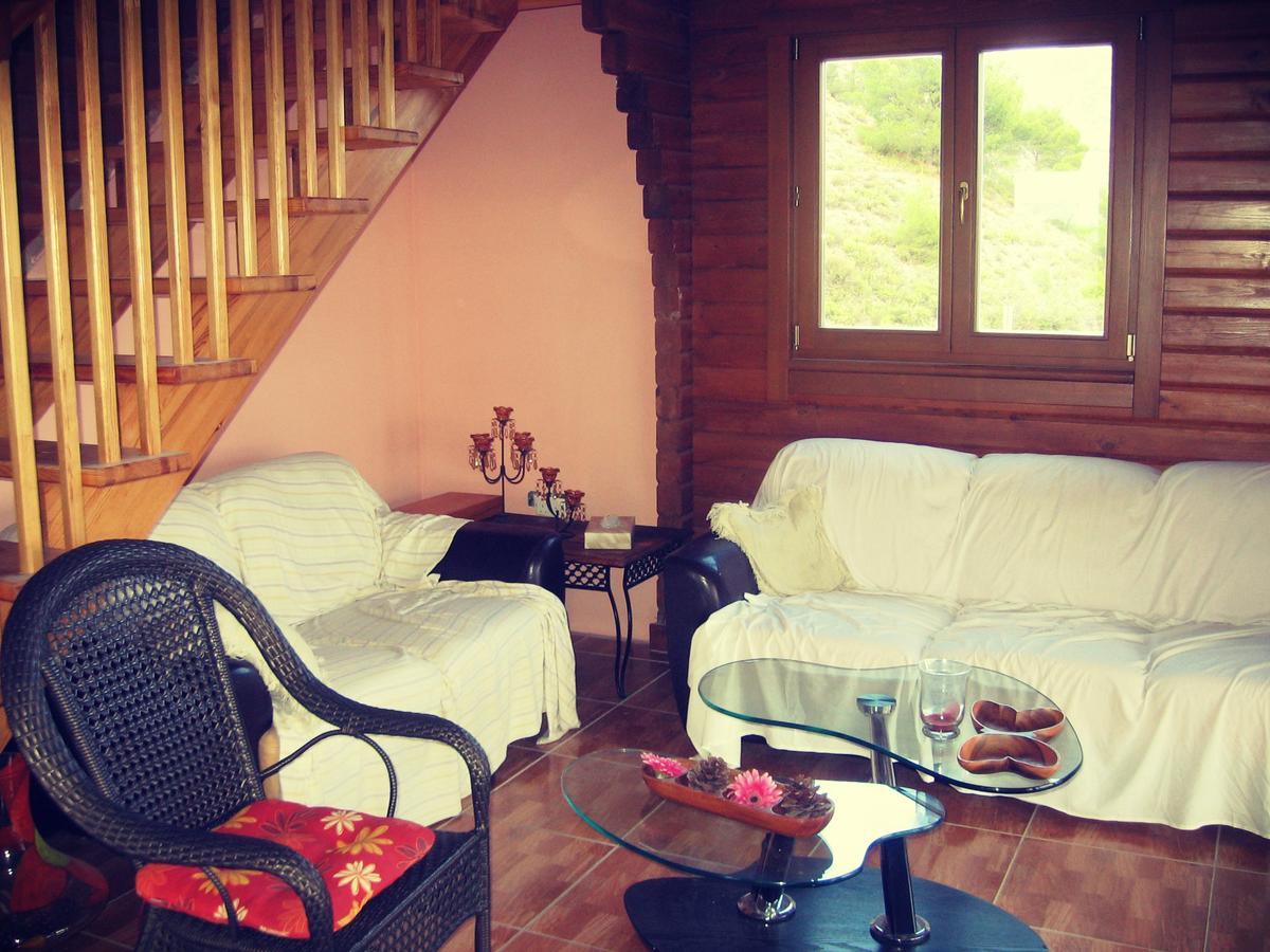 Villa Agros Timber Log House Exterior foto
