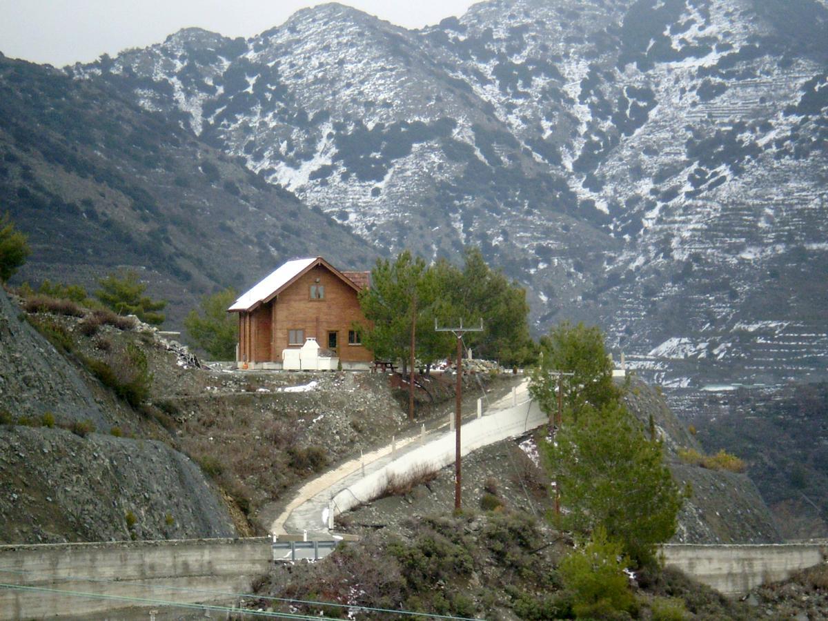 Villa Agros Timber Log House Exterior foto