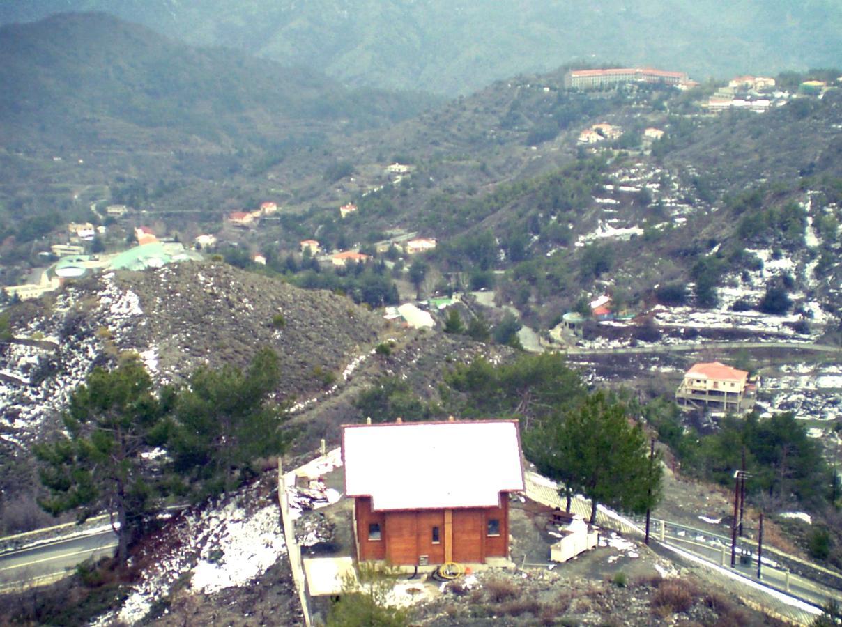 Villa Agros Timber Log House Exterior foto