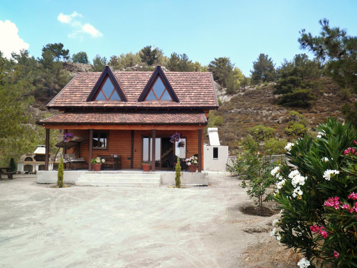 Villa Agros Timber Log House Exterior foto