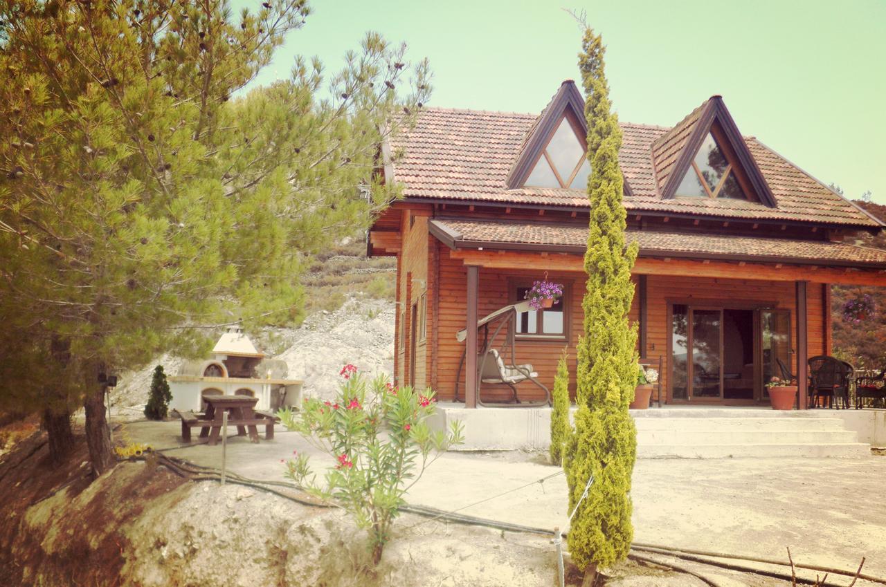 Villa Agros Timber Log House Exterior foto