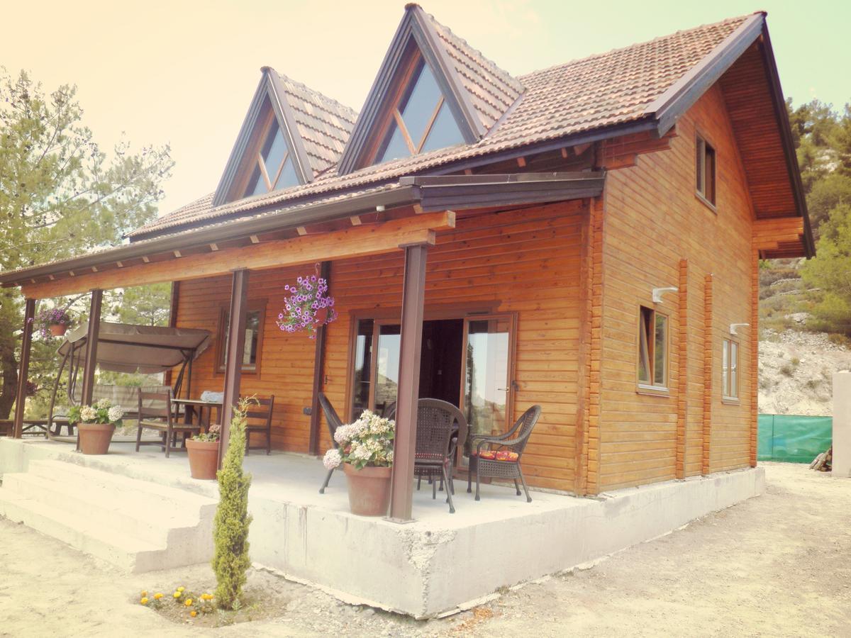 Villa Agros Timber Log House Exterior foto