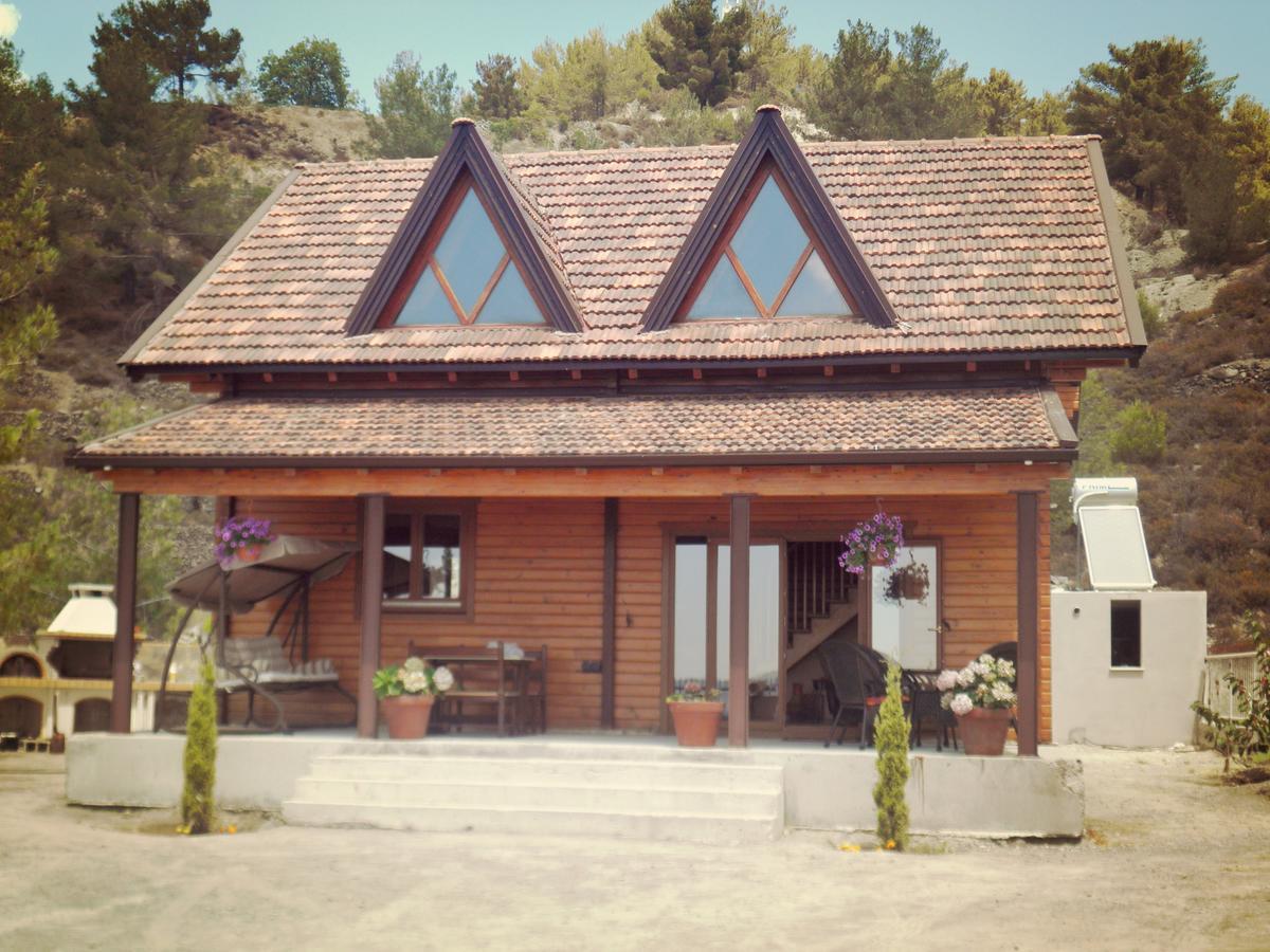 Villa Agros Timber Log House Exterior foto