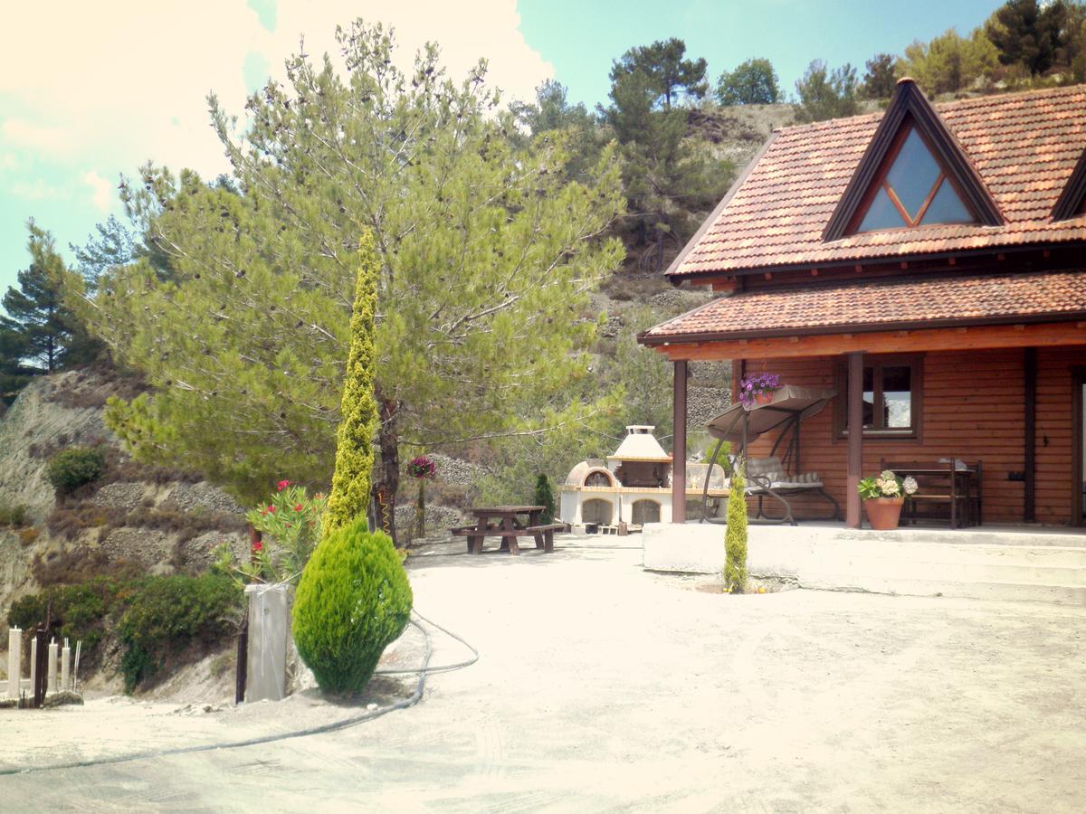 Villa Agros Timber Log House Exterior foto