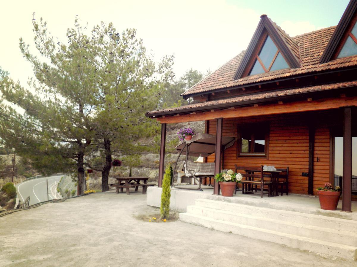 Villa Agros Timber Log House Exterior foto