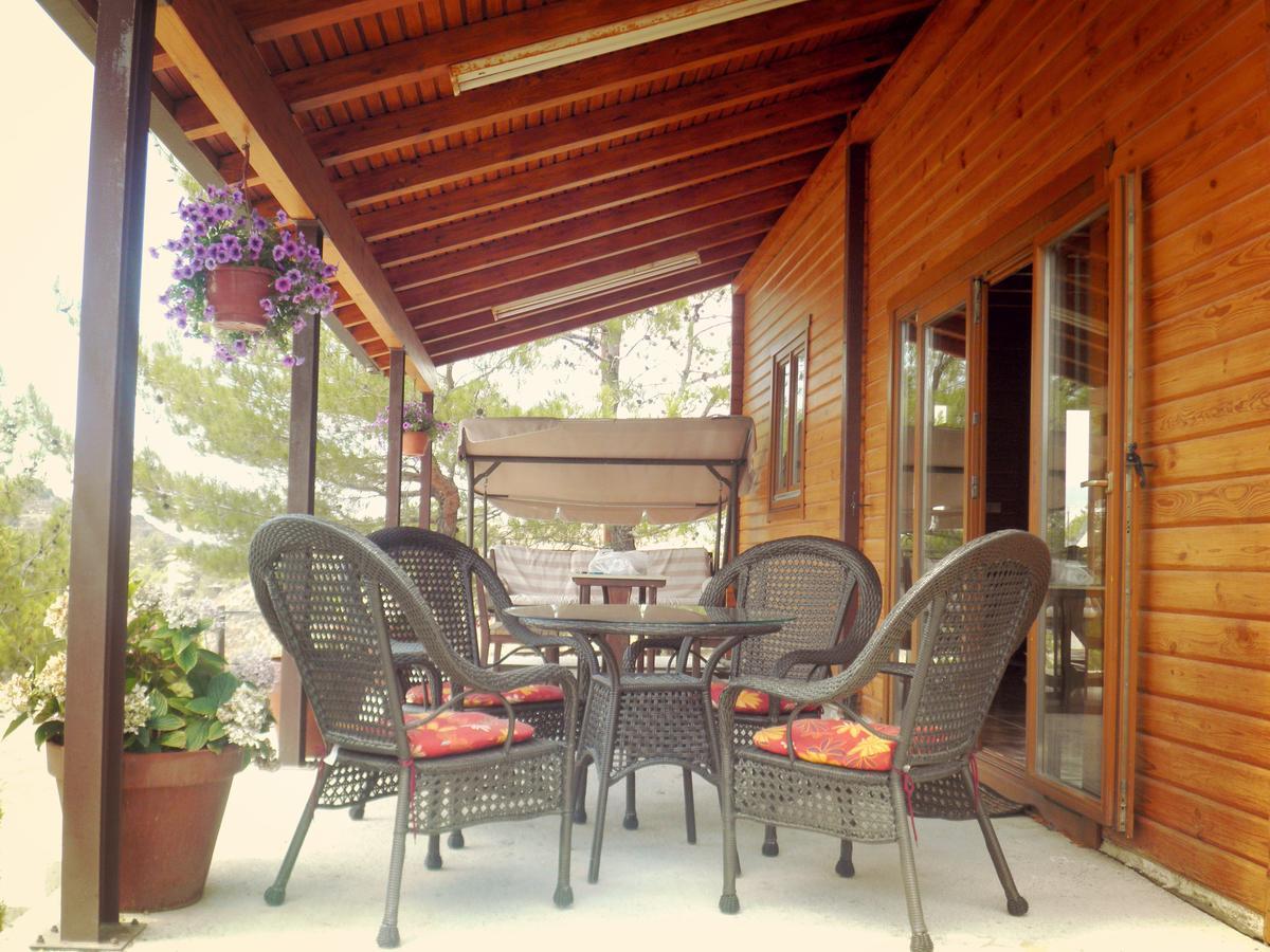 Villa Agros Timber Log House Exterior foto