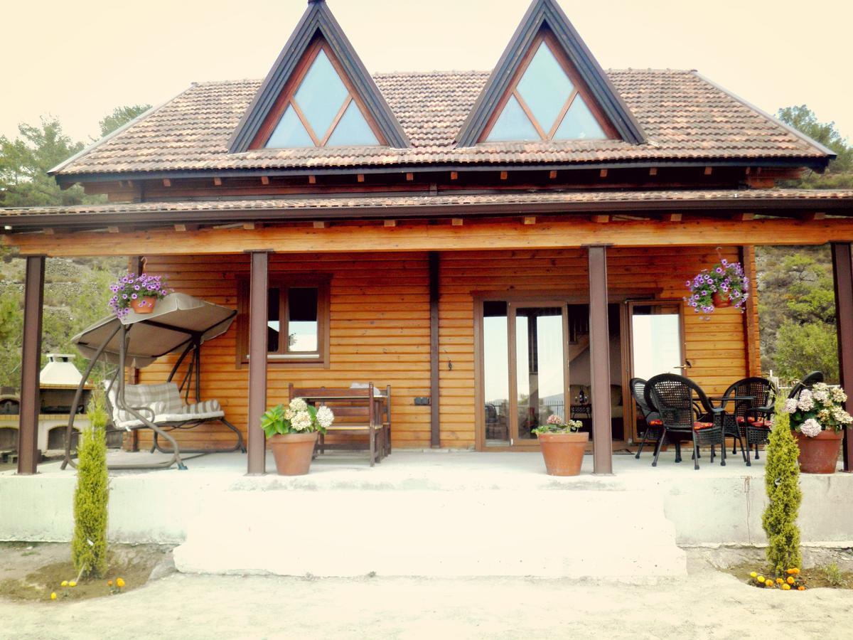 Villa Agros Timber Log House Exterior foto