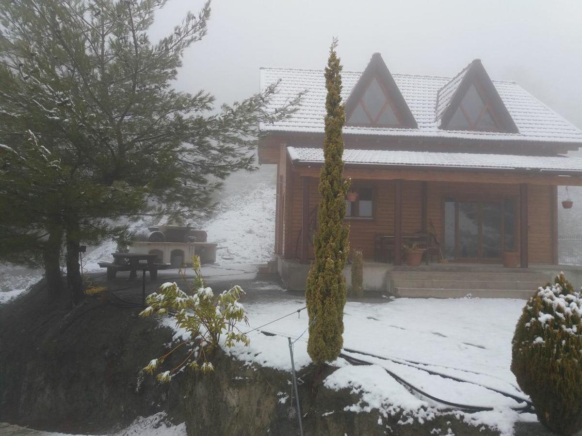 Villa Agros Timber Log House Exterior foto