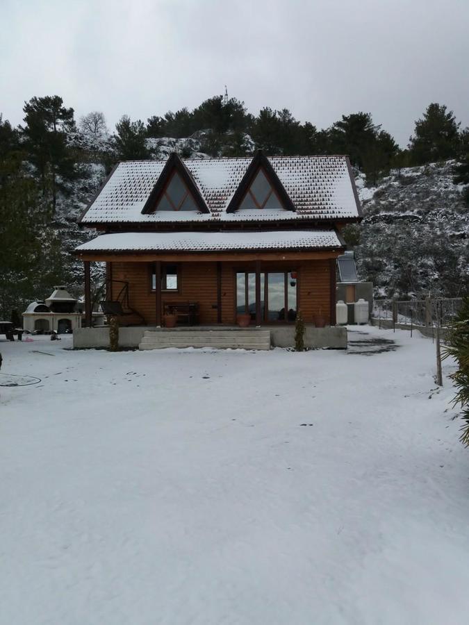 Villa Agros Timber Log House Exterior foto